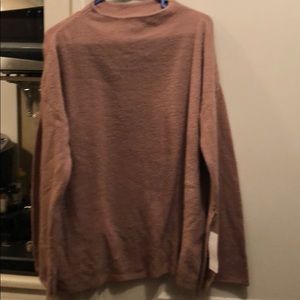 Mauve /dusty pink mock turtle neck sweater